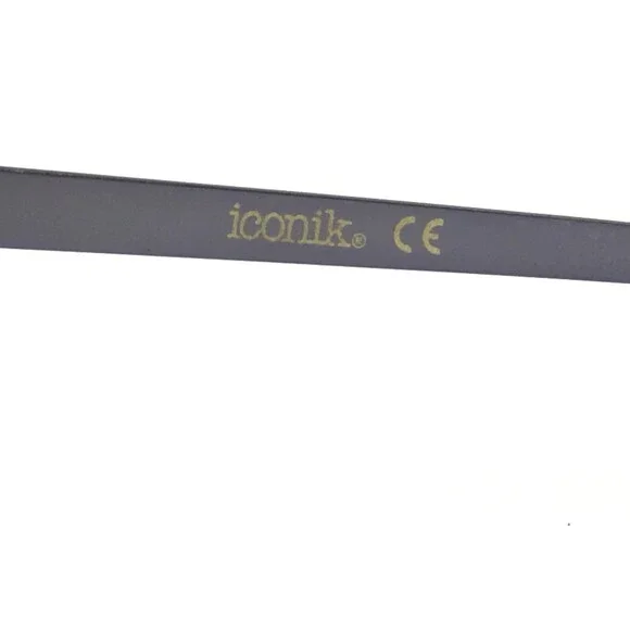 Iconik Eyeglasses Frames Miles C01 Black Gray Rectangular Full Rim 53-19-140 - Picture 11 of 12